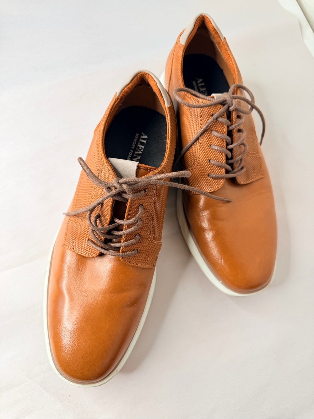 Alfani Landan cognac brown lace up shoe